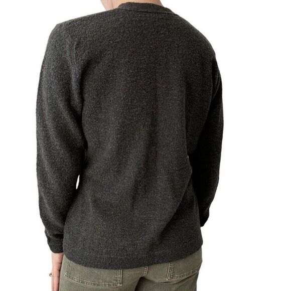 Vintage Jaeger Womens Made in Great Britain Grey Wool Preppy Cardigan sz M - Picture 3 of 9